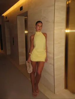 Benni Maisie Mini Dress Yellow Size 8 for rent on The Volte - image 2