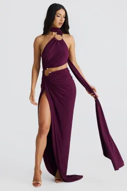 Zahra Mulberry Dress for rent on The Volte - image 4