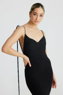 Christina Black Mermaid Gown for rent on The Volte - image 2