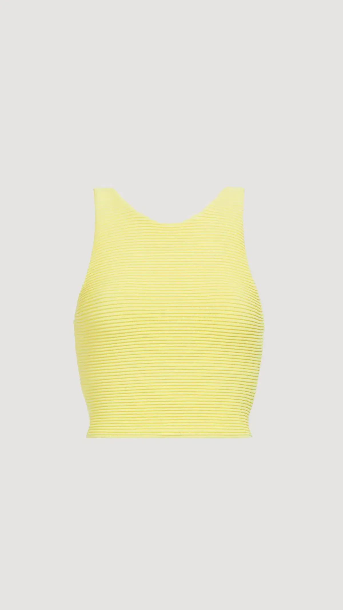 AJE Agave Knit Top and Raffia Midi Skirt in Lemon Size S (8) - Image 4