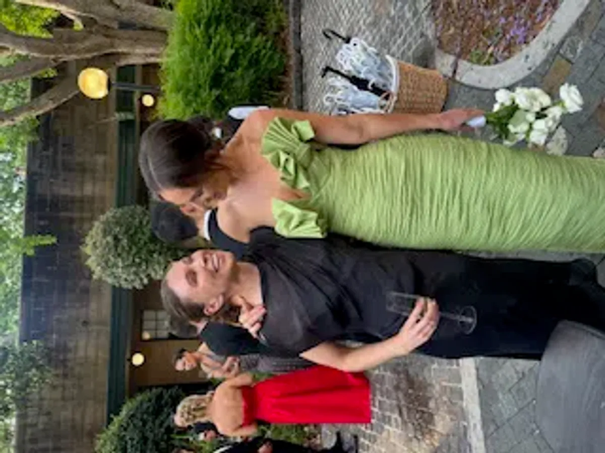 Rachel Gilbert Jensen Gown Pistachio - size 8 - Image 3