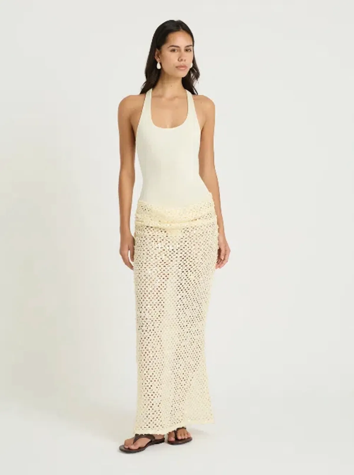 Benni Ariel Maxi Dress in Shell Size 8 - Image 2