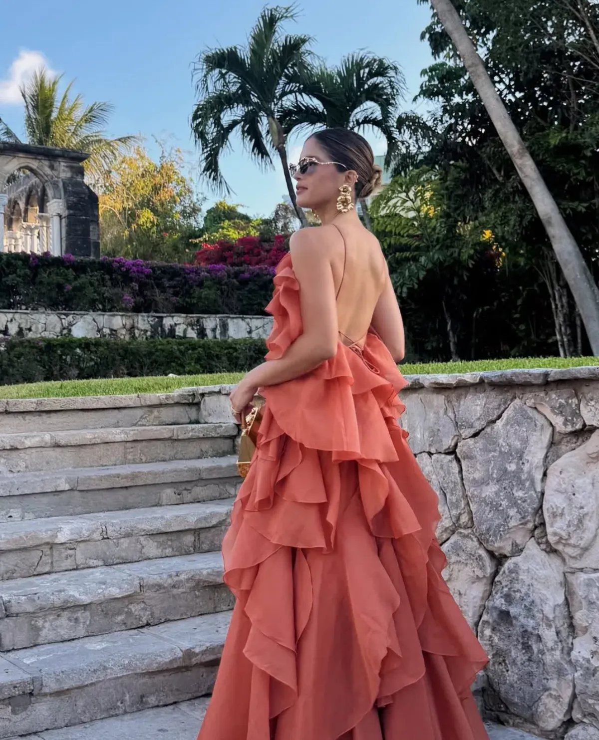 Aje / Pandorea Layered Maxi Dress / Coral Clay / Size 12 (Fits 12-16) - Image 3