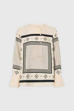 SPOT SCARF PRINT BLOUSE for rent on The Volte - image 6