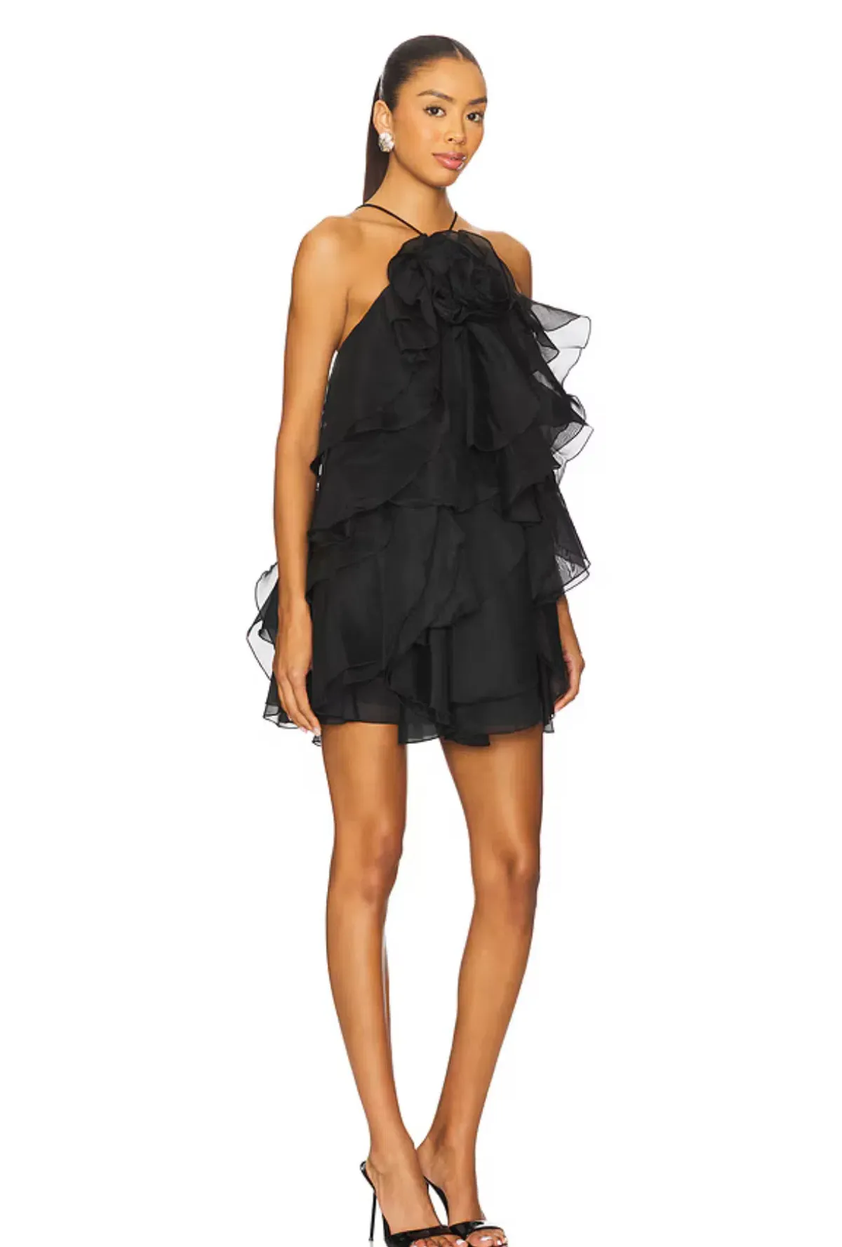 Aje Pandorea Layered Mini Dress Black Size 10 - Image 2