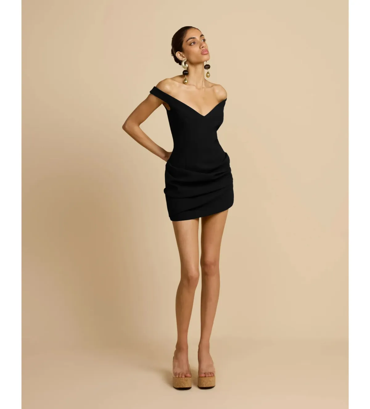 Arcina Ori Avery Mini Dress Black Size S/AU 8 - Image 3