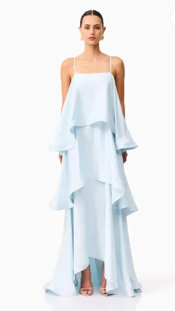 Elliatt Tilly Tiered Maxi Dress in Blue Sz M/10-12 for rent on The Volte - image 1