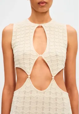 Misha Beige Esther Knit Maxi Dress - M for rent on The Volte - image 3