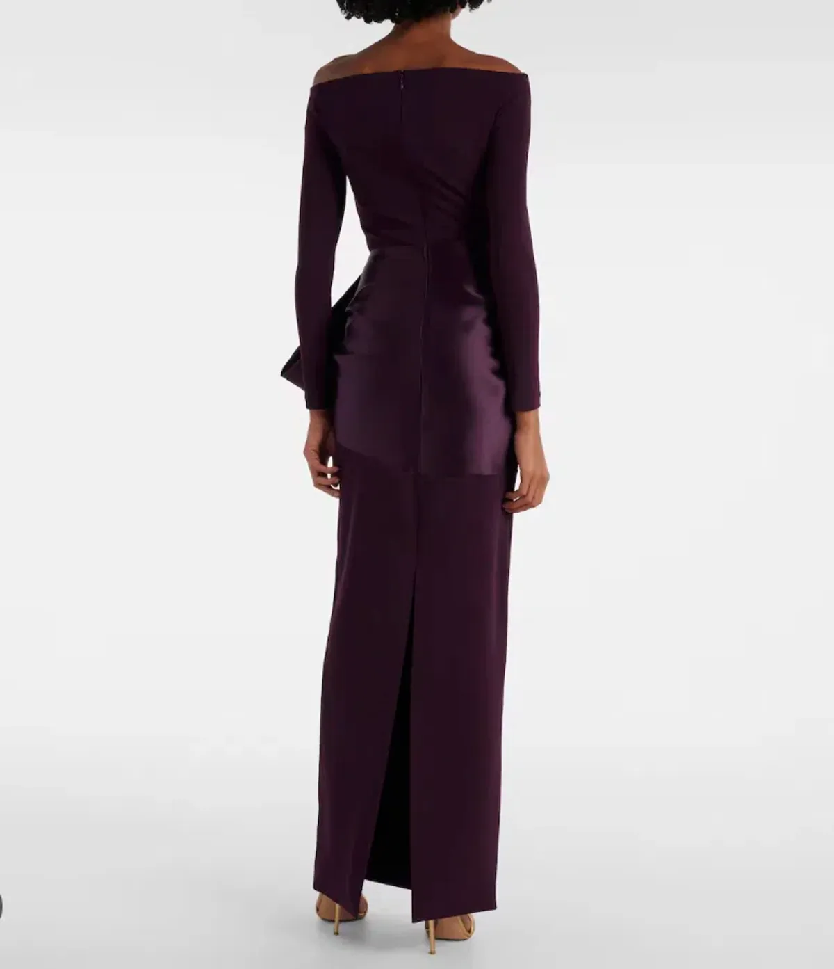 SOLACE LONDON KORI off-shoulder gown Maxi - PURPLE size 12 - Image 2