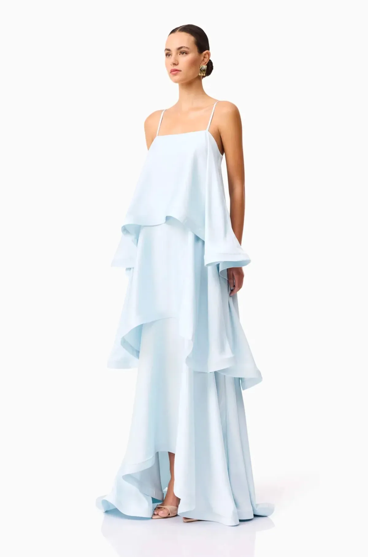 Elliatt Tilly Tiered Maxi Dress in Blue Size S / AU 8 - Image 3