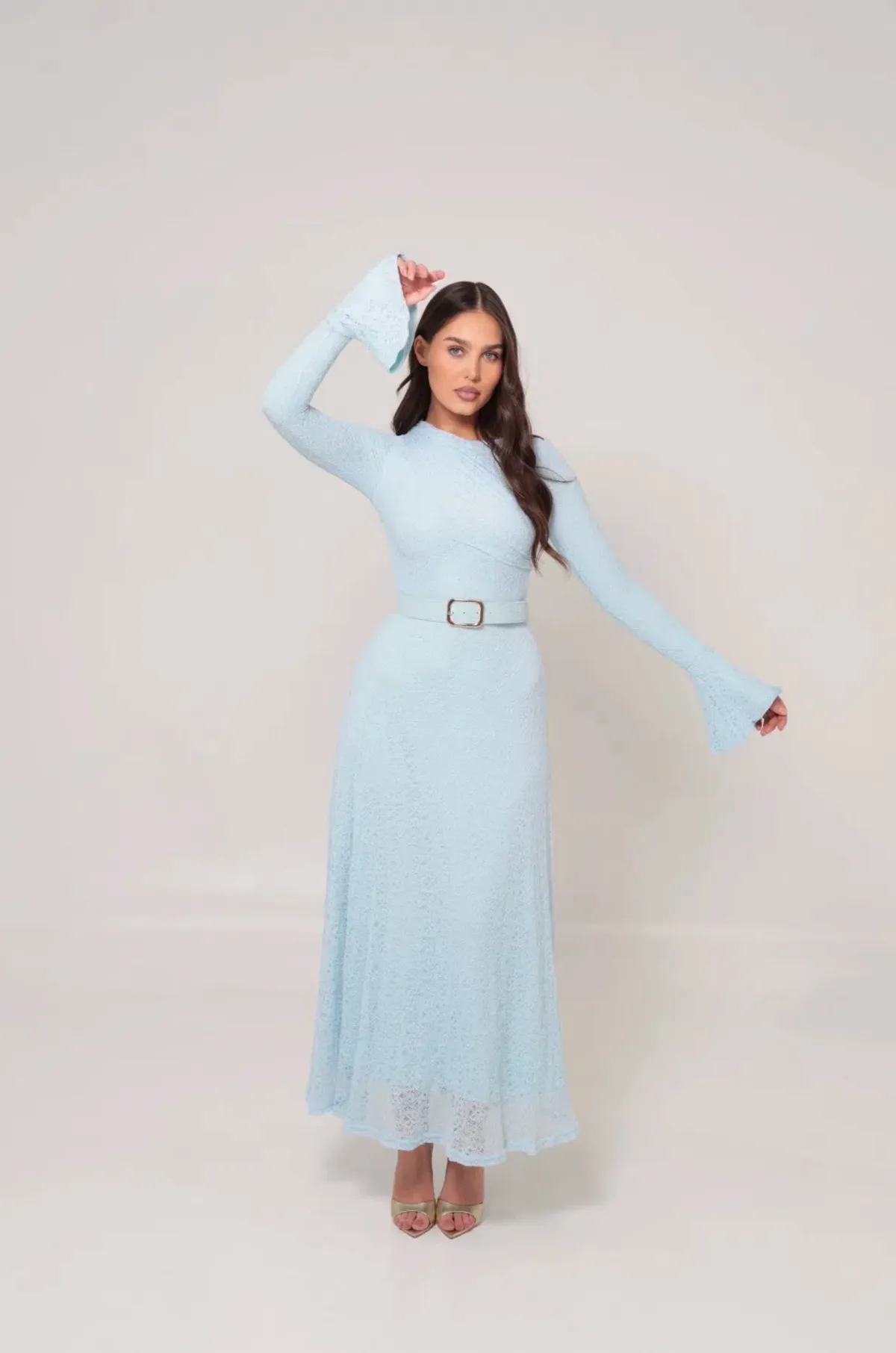 Alaía Muse Diana Lace Dress in Blue Size S / AU 8 - Image 1