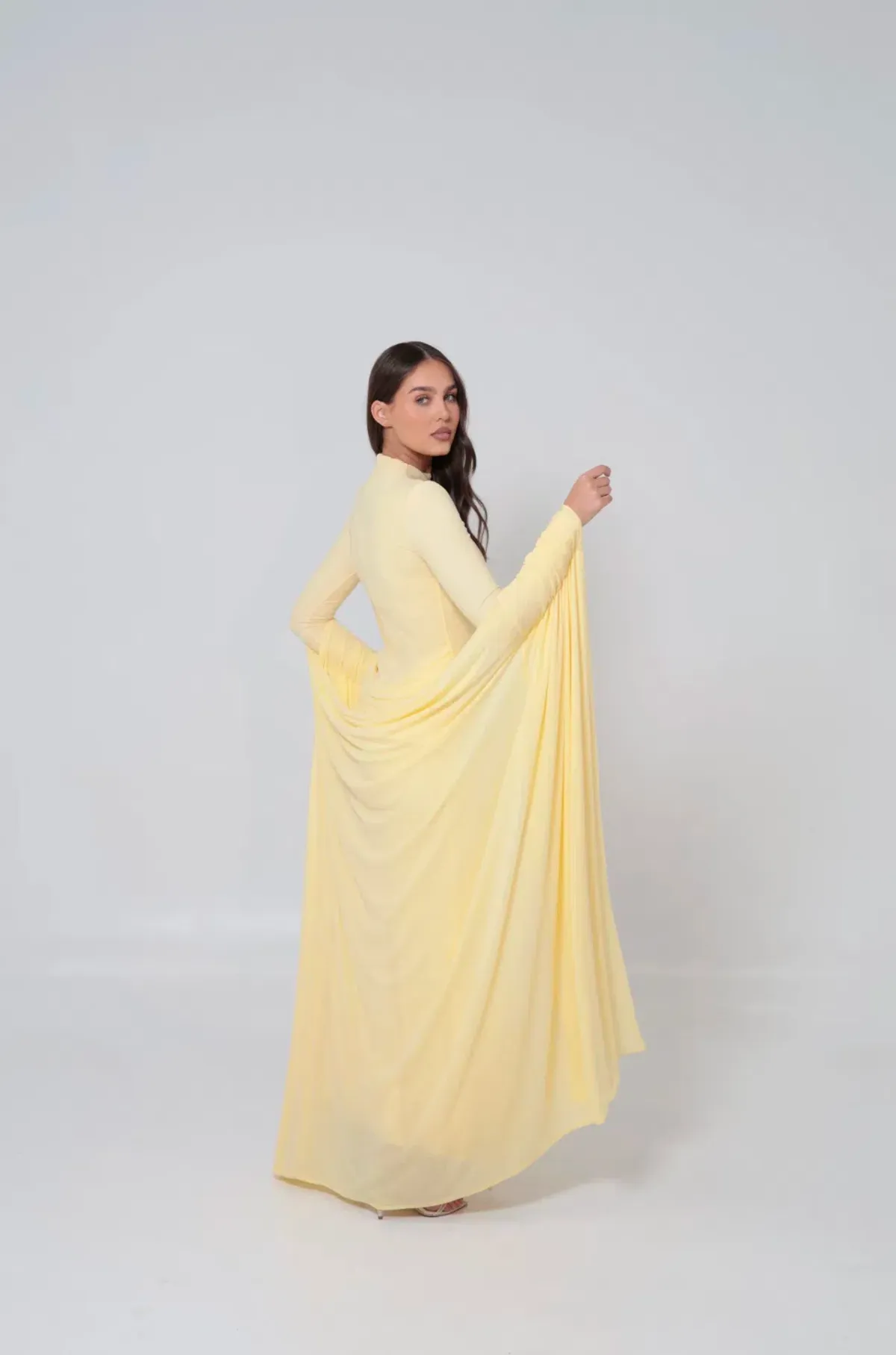 Alaía Muse Azalea Cape Dress in Yellow Size S / AU 8 - Image 6