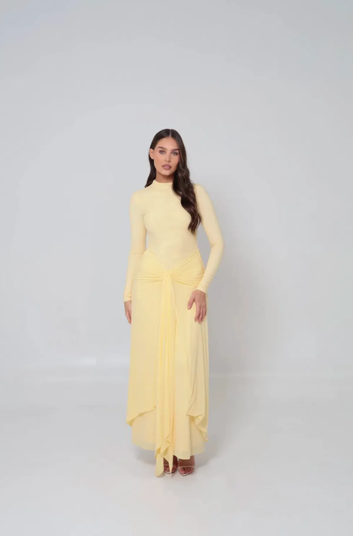 Alaía Muse Azalea Cape Dress in Yellow Size S / AU 8 - Image 8