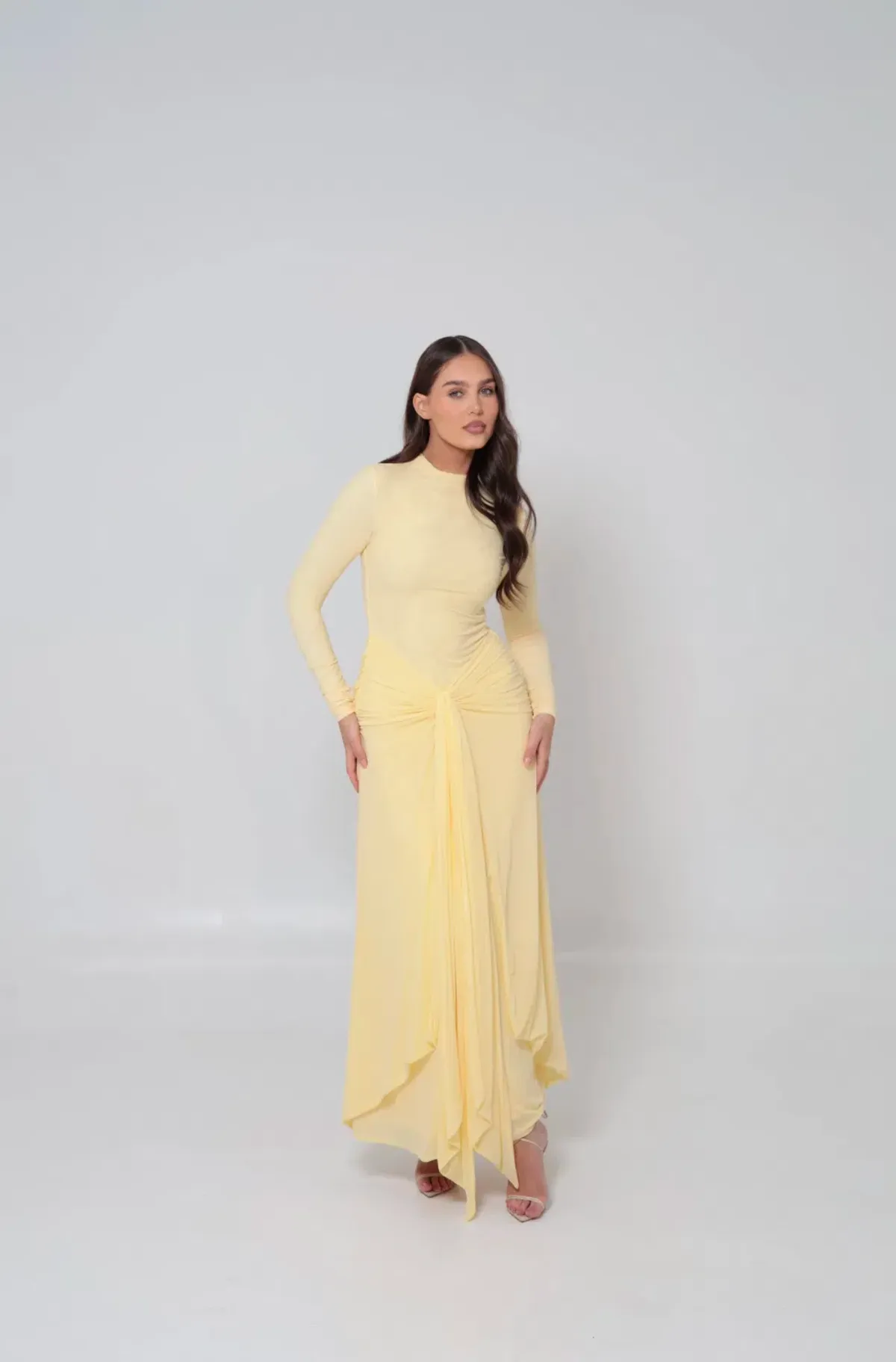 Alaía Muse Azalea Cape Dress in Yellow Size S / AU 8 - Image 2