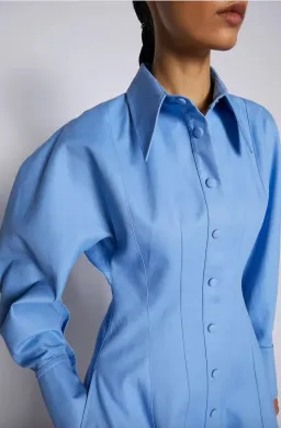 Blue Double Cotton Dress for rent on The Volte - image 3