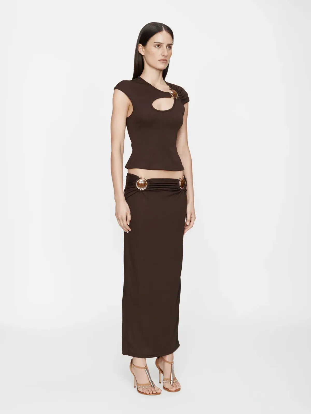 Christopher Esber Mineral Stone Ruched Skirt + Top Set - Image 2