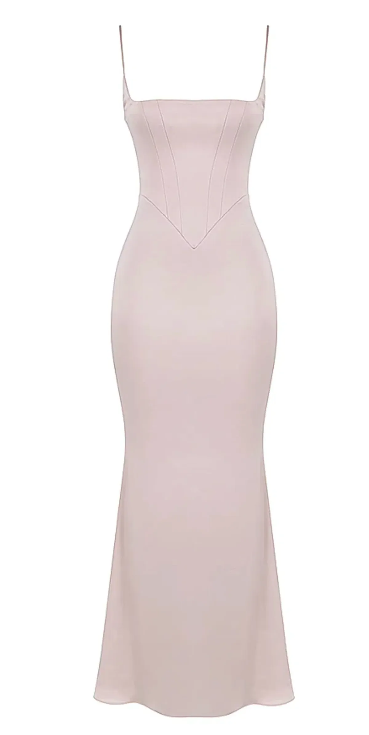 House of CB Olivette Crystal Satin Corset Maxi Dress Pink - Image 4