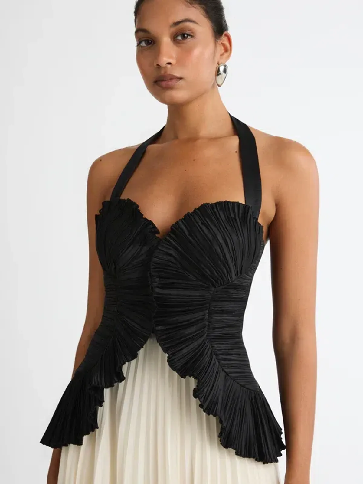 Sheike Soraya Midi Dress size 18 Black Cream - Image 3