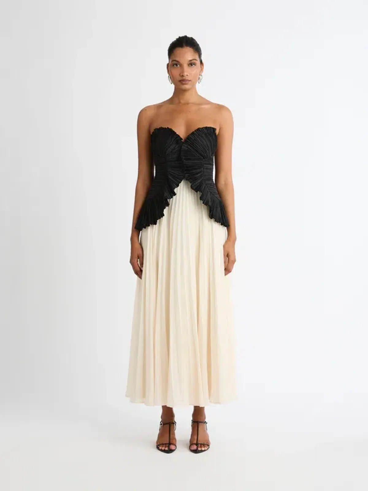 Sheike Soraya Midi Dress size 18 Black Cream - Image 2
