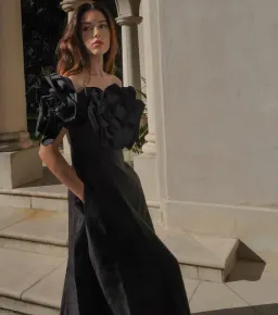 Aje Etta Midi Dress size 10 Black  for rent on The Volte - image 2