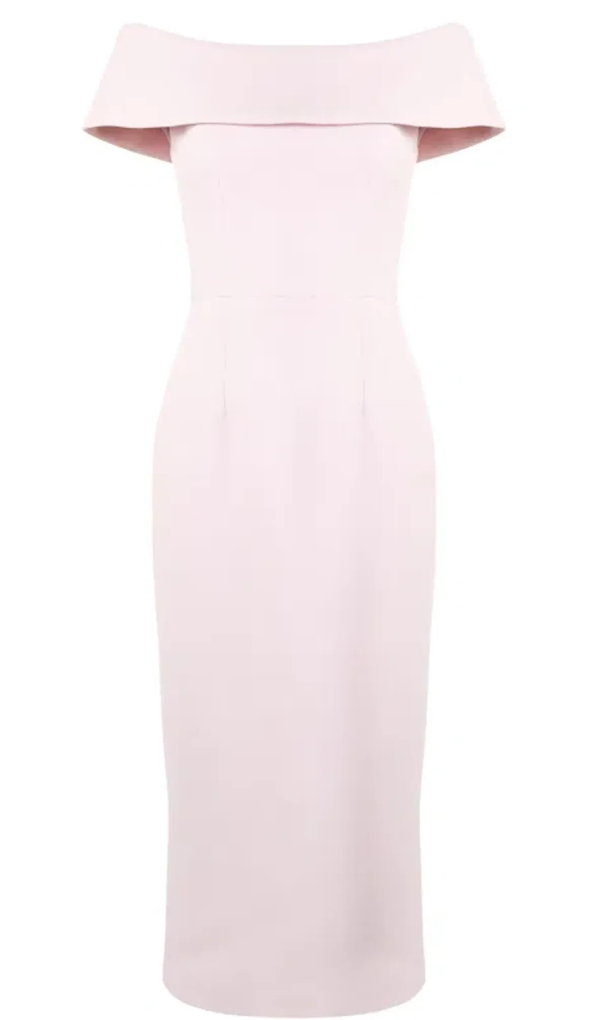 Rebecca Vallance - Amore Off Shoulder Midi Dress Light Pink - 10  - Image 5