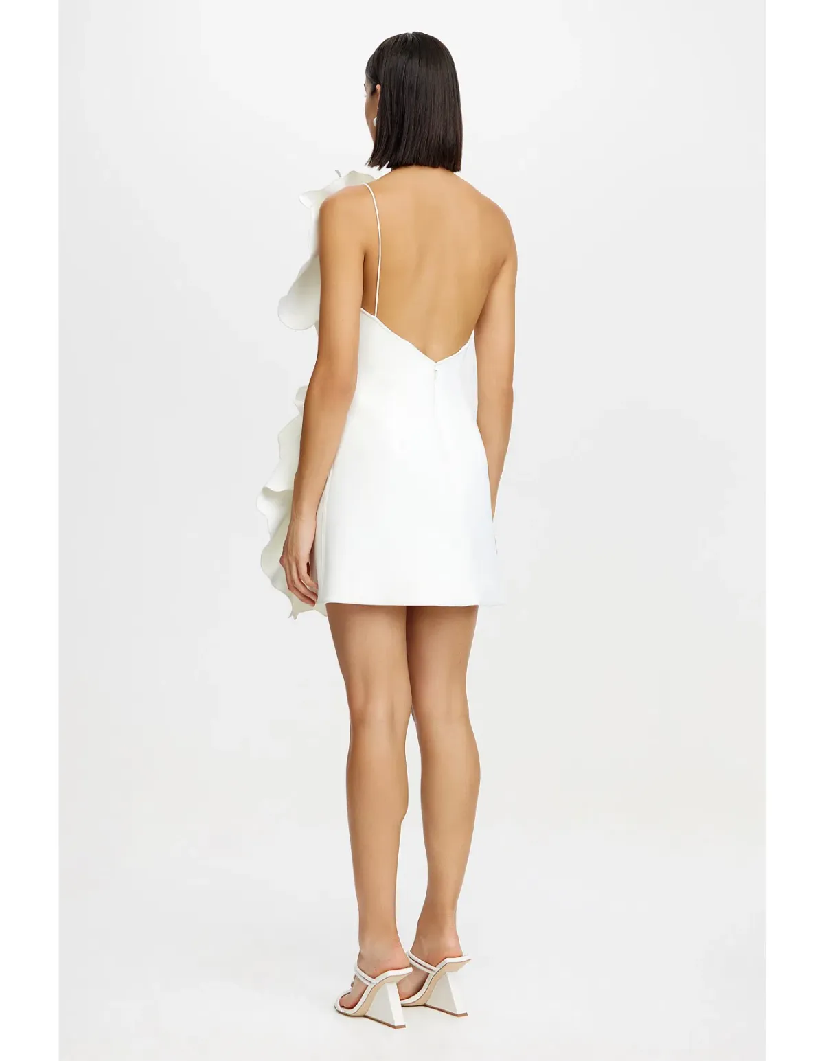 Acler Oake Mini Dress Ivory / White Size 10 - Image 3