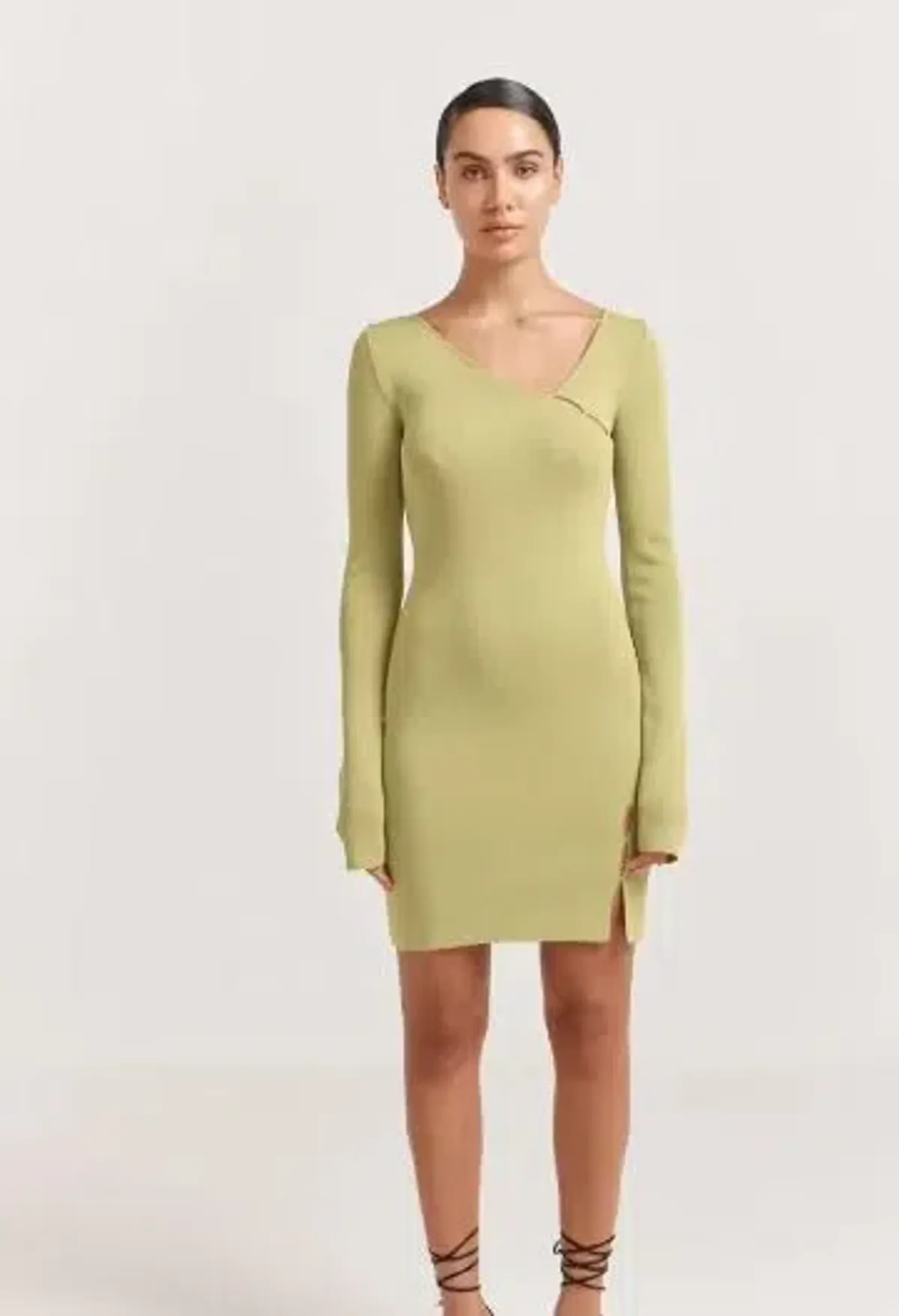 Henne Baronia Mini Dress Green Size 6 - Image 3