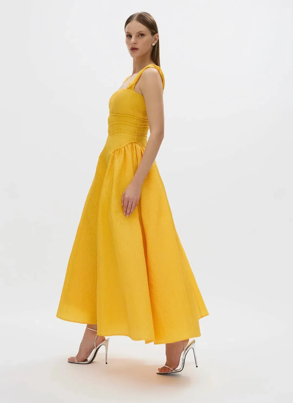 Rachel Gilbert Sophia Strap Dress Gold 6/AU18 - Image 2