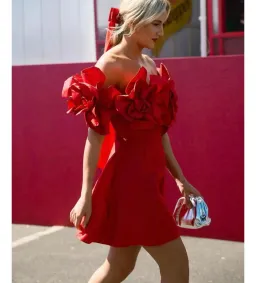 Aje Etta Mini Dress size 14 Red for rent on The Volte - image 2