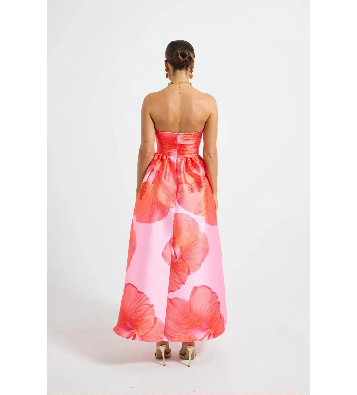 Pasduchas Kalani Strapless Midi Dress Raspberry Size AU 12 - Image 5