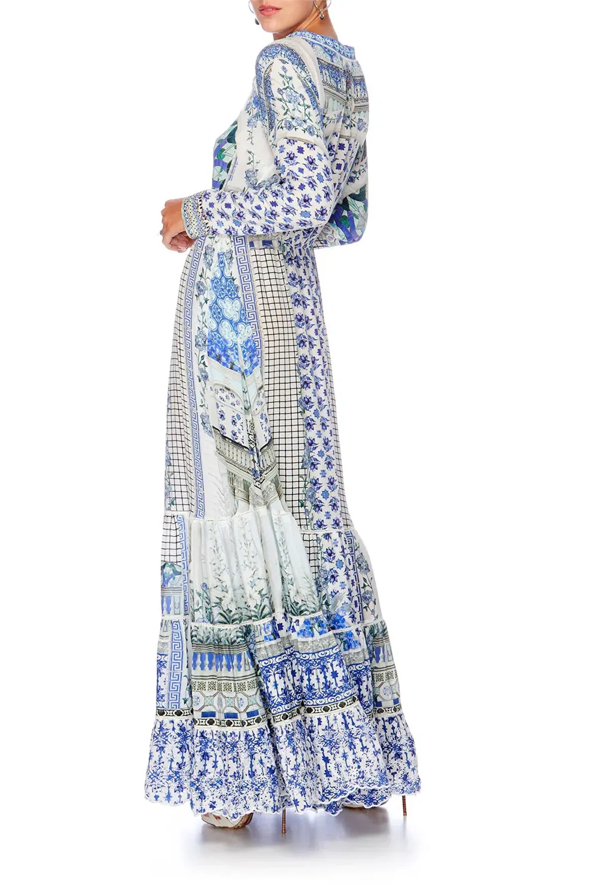 Camilla Salvador Cross Front Silk Maxi Dress Size S AU& UK 8 - Image 2