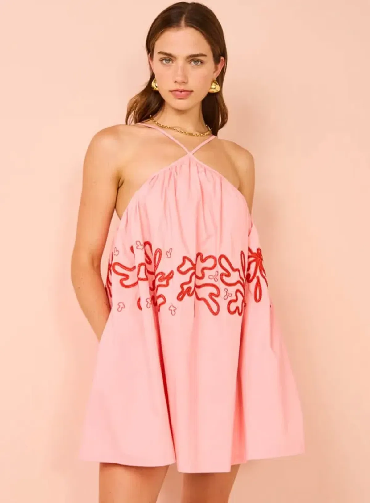 Mon Renn Mystique Mini Dress in Strawberry Swirl Size 6 - Image 1