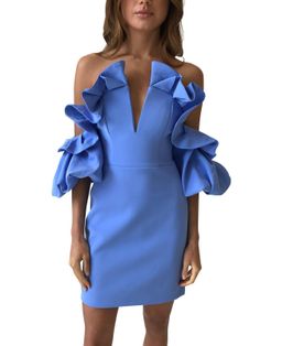 Acler Hitching Mini Dress Blue Size 8 for rent on The Volte - image 2
