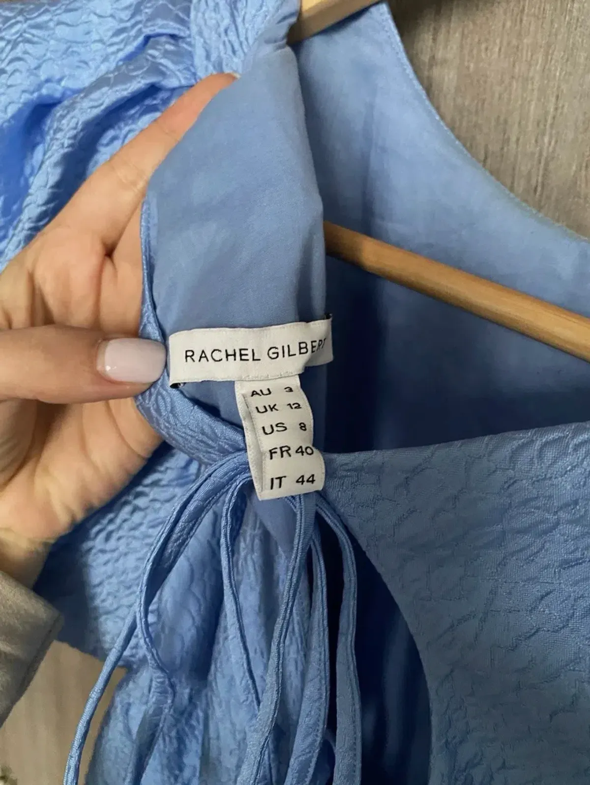 Rachel Gilbert Emiko Mini Dress in Blue - Image 5