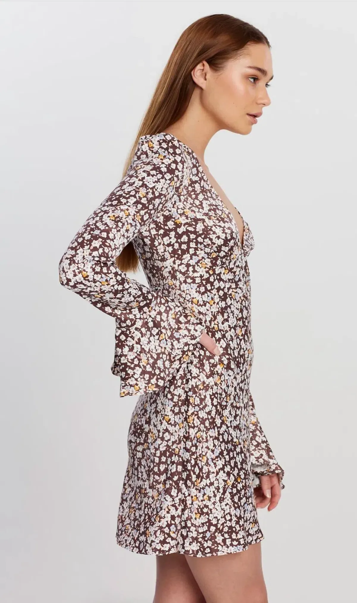 Shona Joy - Frill Cuff Bias Mini Dress - Size 12 - Image 3
