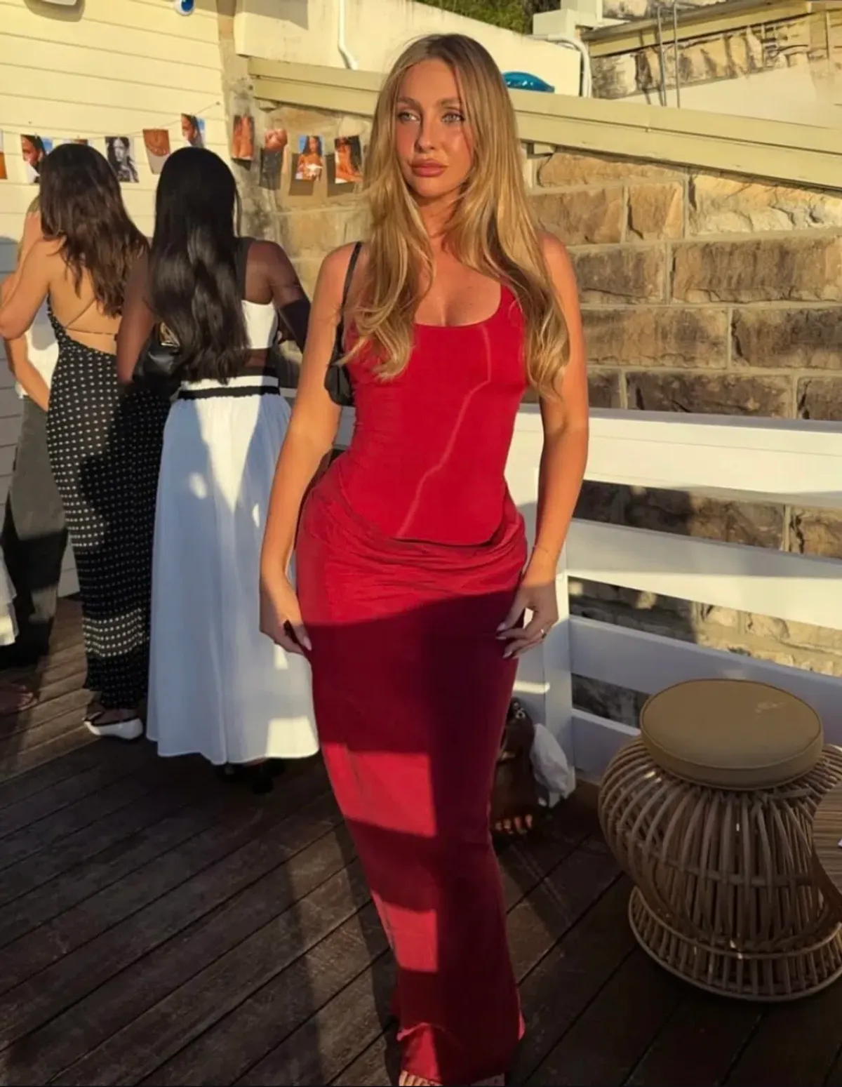 Benni Jade Maxi Dress Red Size 8 - Image 1