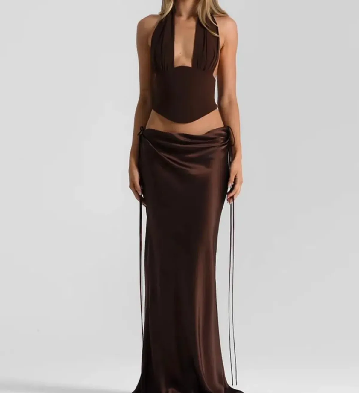 Natalie rolt Bronte top and evelyn skirt brown 8 - Image 1
