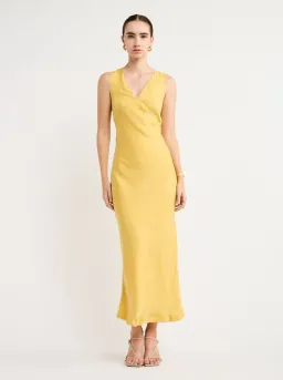 Sovere Arcade Slip Dress In Golden Size 6 for rent on The Volte - image 3