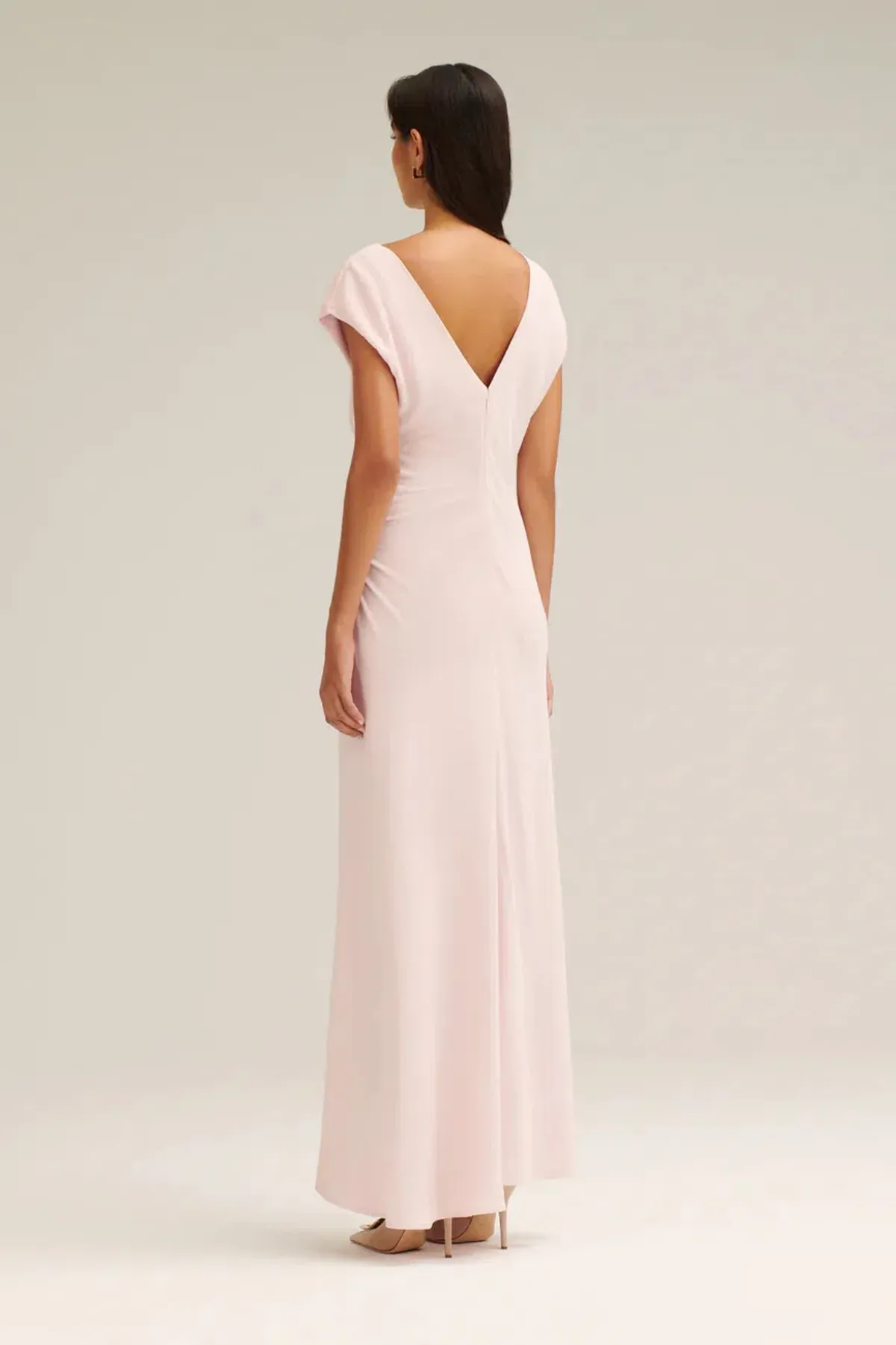 Scanlan Theodore Turban Ring Full Length Dress Pink Size S / AU 8 - Image 3