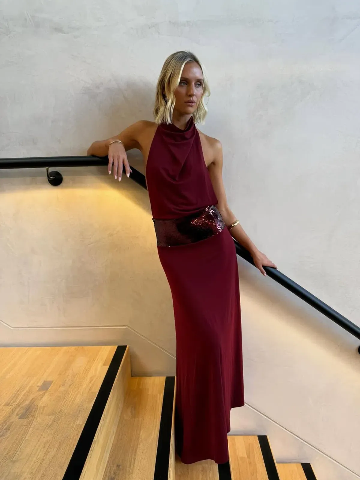 Ance Gria Adele Gown in Wine Size XS - Image 2