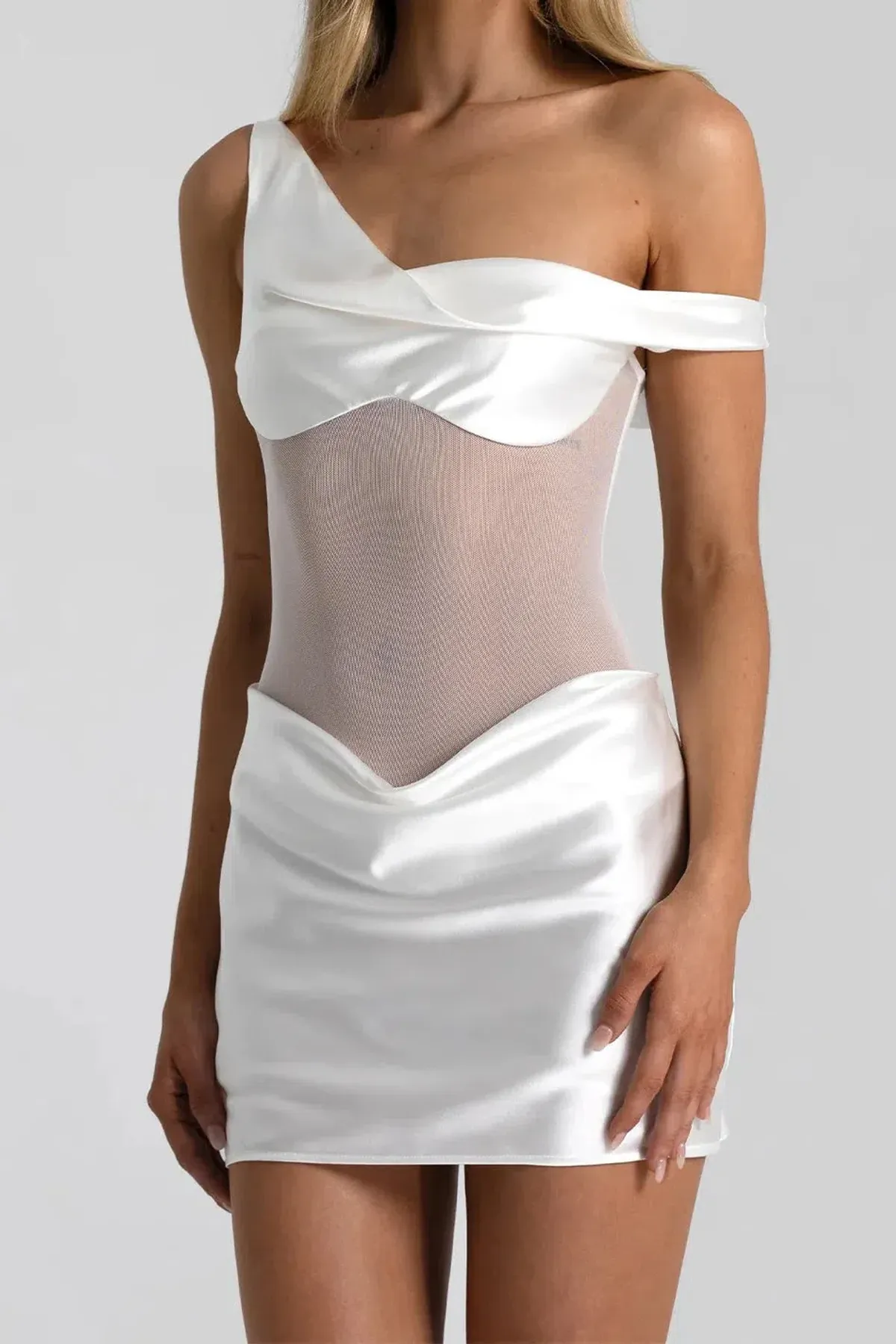 Natalie Rolt Elodie Mini Dress in White Size 6 - Image 2