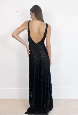 Scanlan Theodore | Black Lace Gown for rent on The Volte - image 3