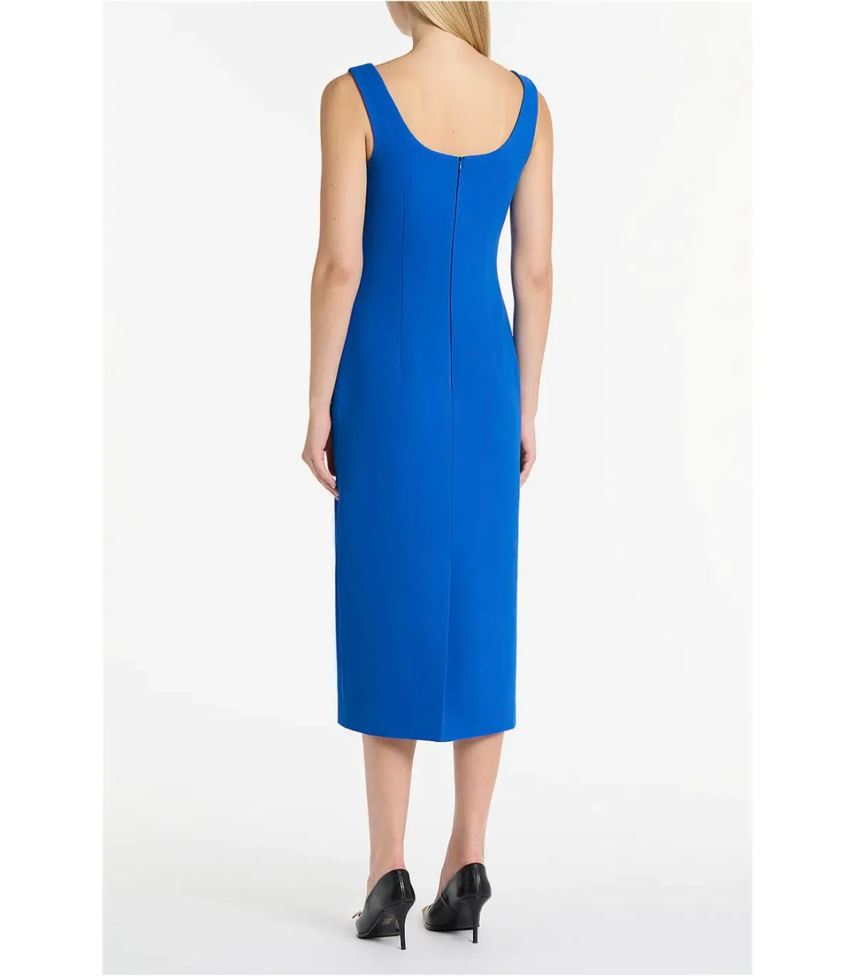 Carla Zampatti Cobalt crepe dress, size 6 - Image 2
