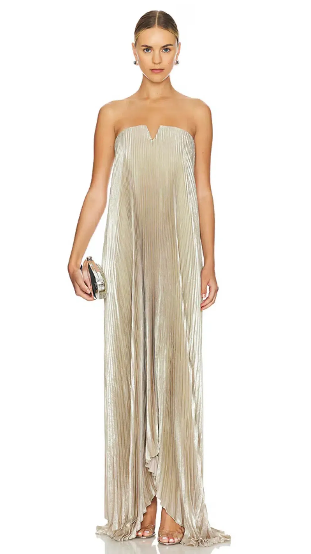 L’IDEE Black Tie Gown- Gold Shimmer Size 10 - Image 1