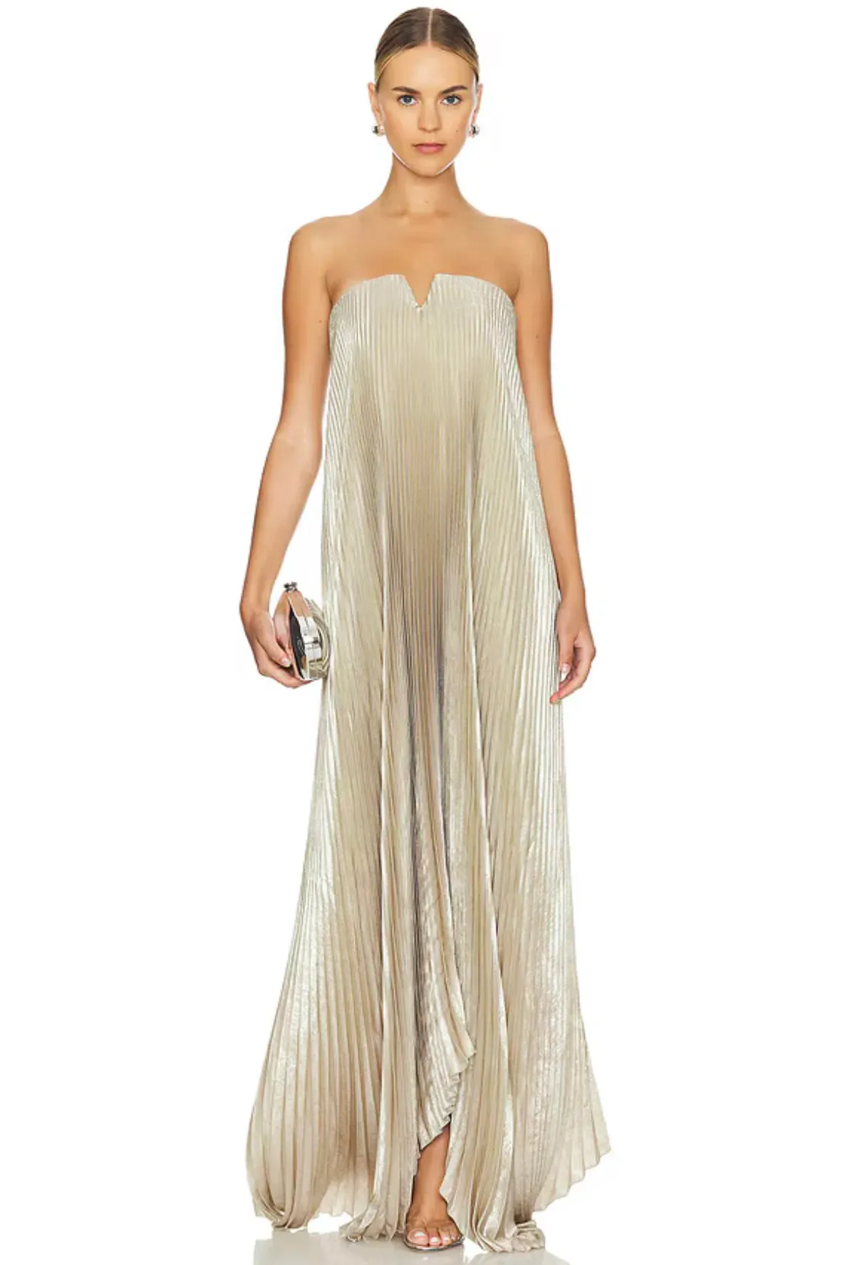 L’IDEE Black Tie Gown- Gold Shimmer Size 10 - Image 3