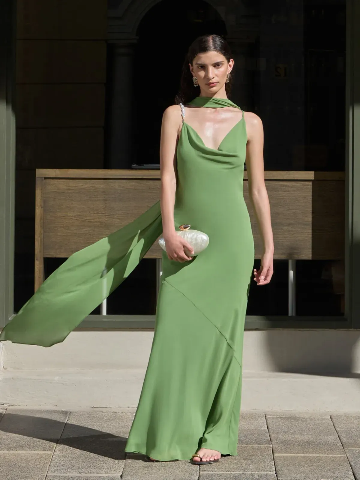 Sheike Anya Maxi Dress Green Size 10 - Image 2