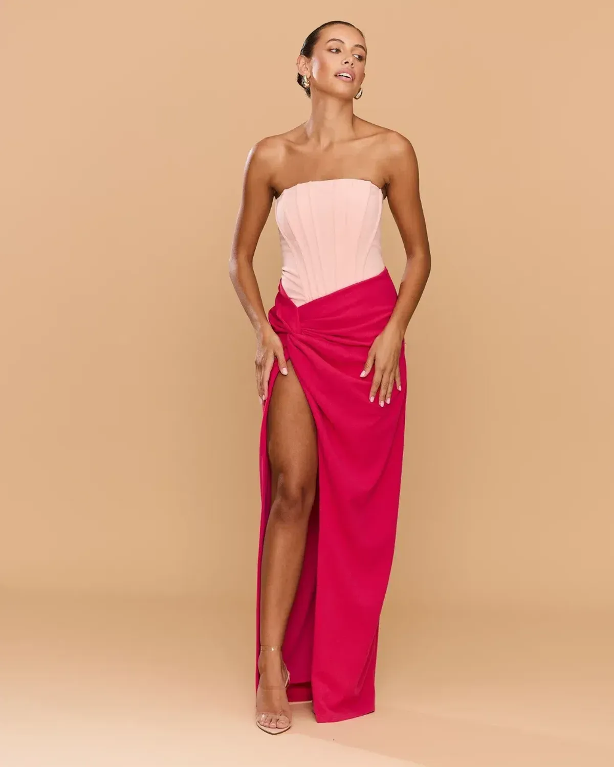 Pink Maxi Cinthia Dress by Catherine Ferraro Size 8 - Image 1