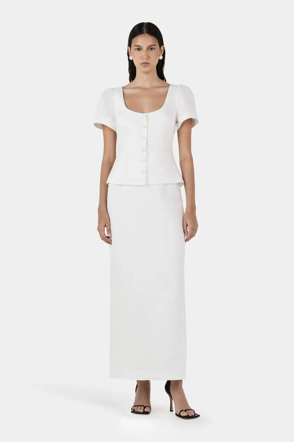 Hansen And Gretel Sellar Linen Top Ivory Size 8 - Image 4