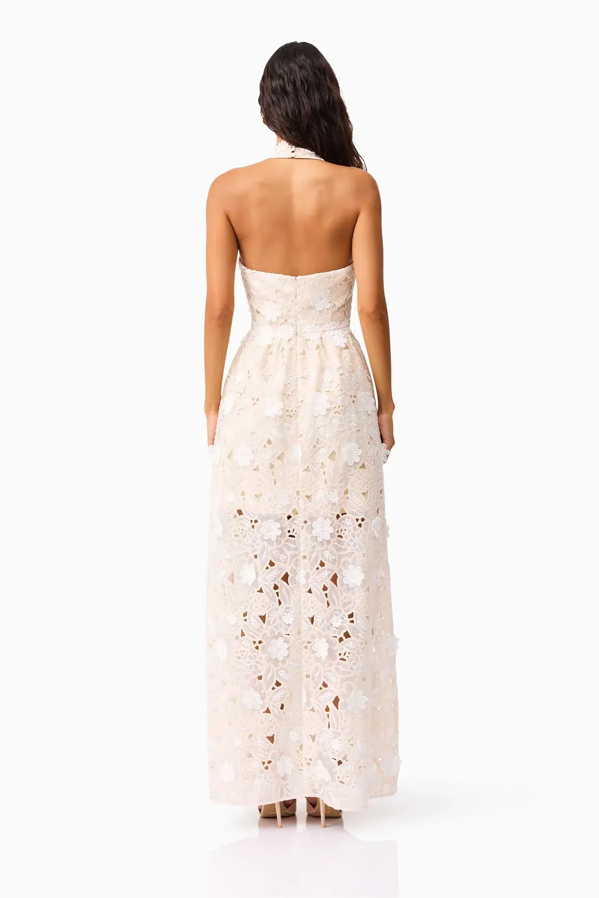 Elliatt Sienna Halter Gown in Cream Size S/AU 8 - Image 2