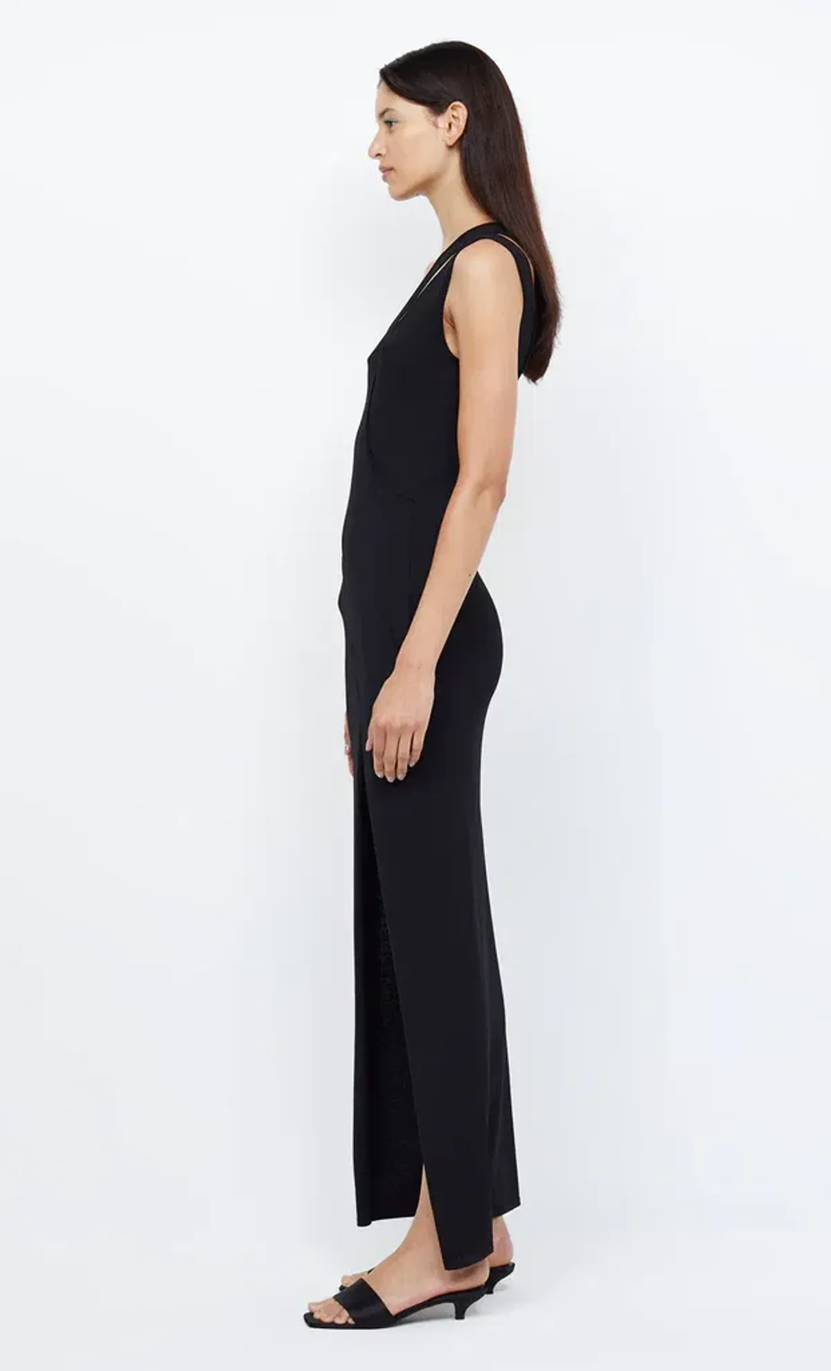 Bec & Bridge Mira Asym Knit Maxi Dress Size L - Image 3